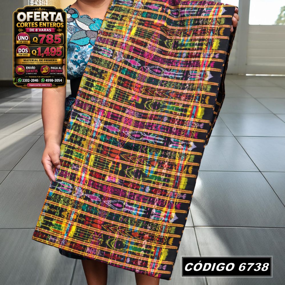 ✨ Corte Típico Hilo Alemán 8 Varas — Q785 | COD 6738