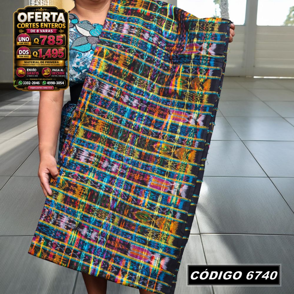 ✨ Corte Típico Hilo Alemán 8 Varas — Q785 | COD 6740