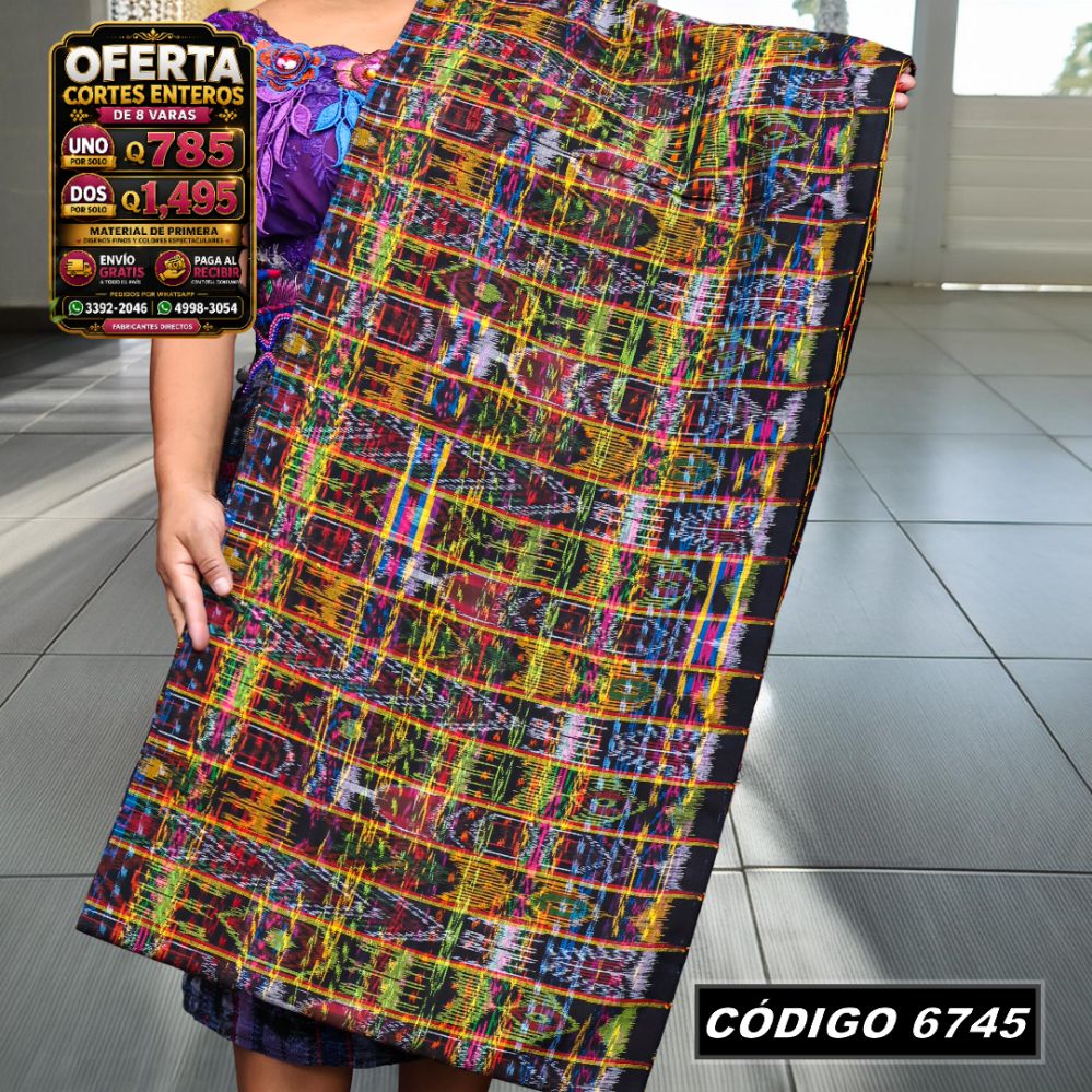 ✨ Corte Típico Hilo Alemán 8 Varas — Q785 | COD 6745