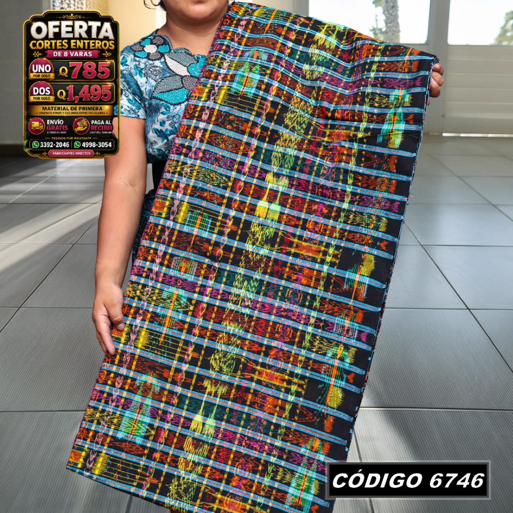 ✨ Corte Típico Hilo Alemán 8 Varas — Q785 | COD 6746