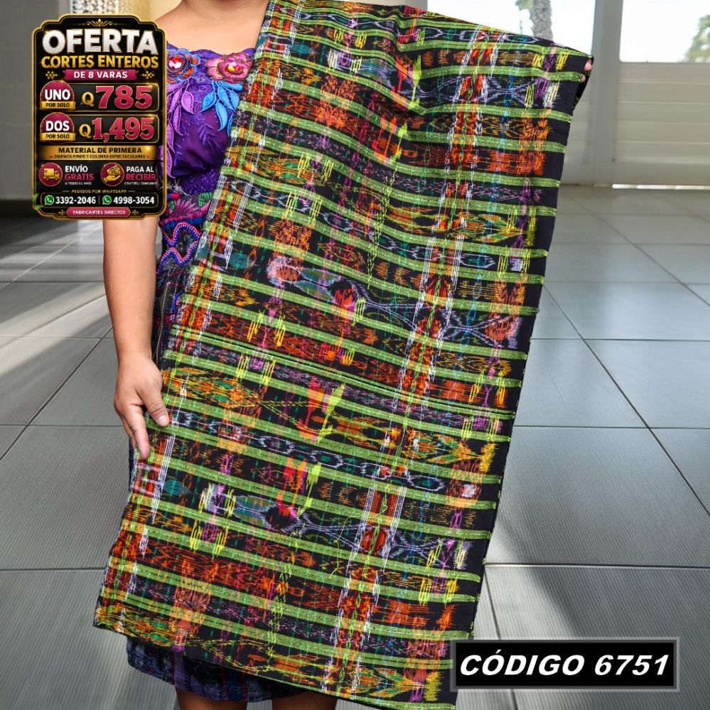 ✨ Corte Típico Hilo Alemán 8 Varas — Q785 | COD 6751