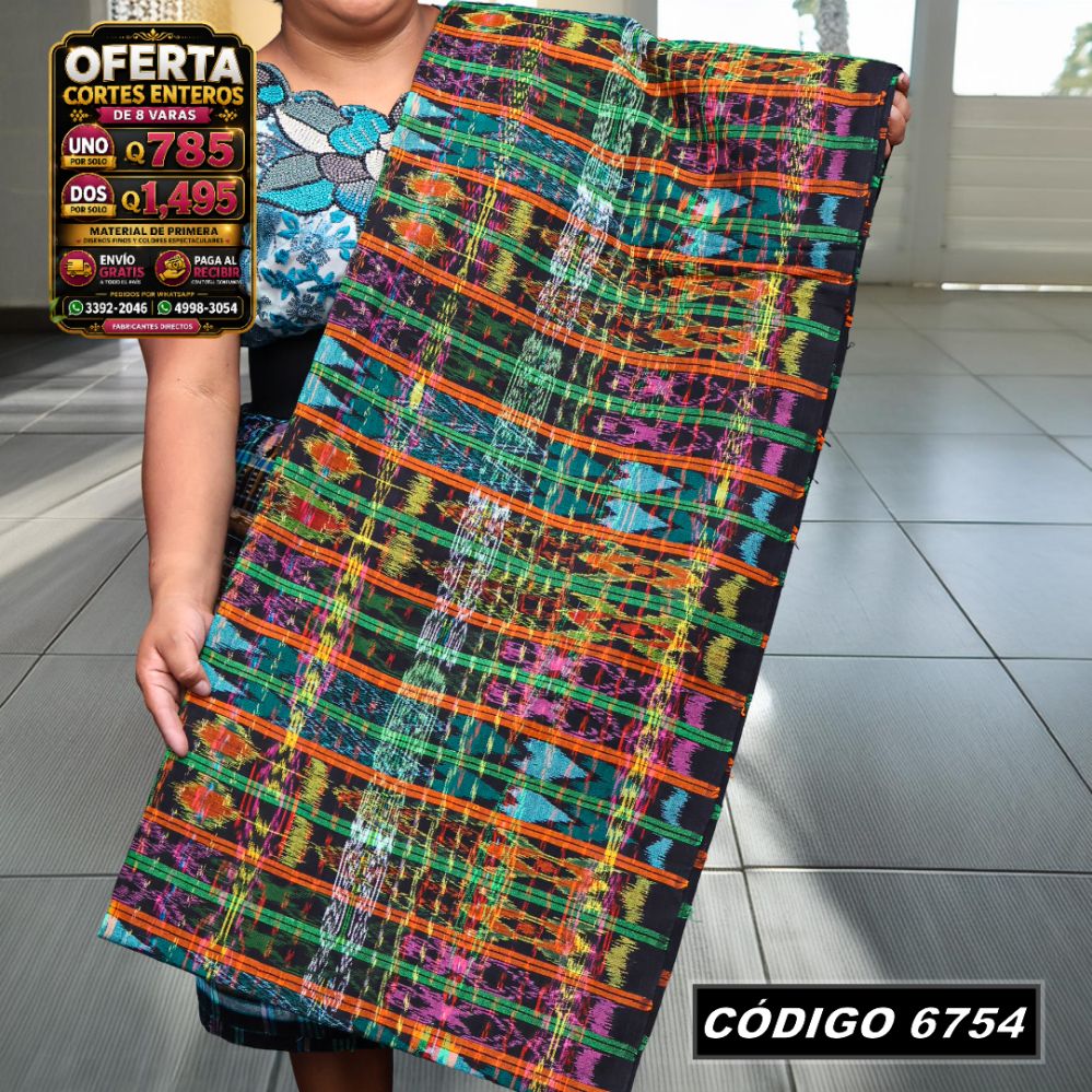 ✨ Corte Típico Hilo Alemán 8 Varas — Q785 | COD 6754