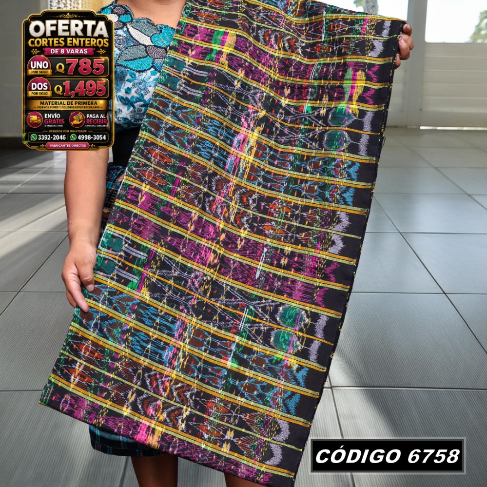 ✨ Corte Típico Hilo Alemán 8 Varas — Q785 | COD 6758