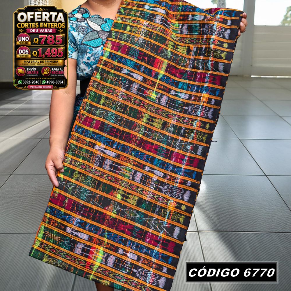 ✨ Corte Típico Hilo Alemán 8 Varas — Q785 | COD 6770
