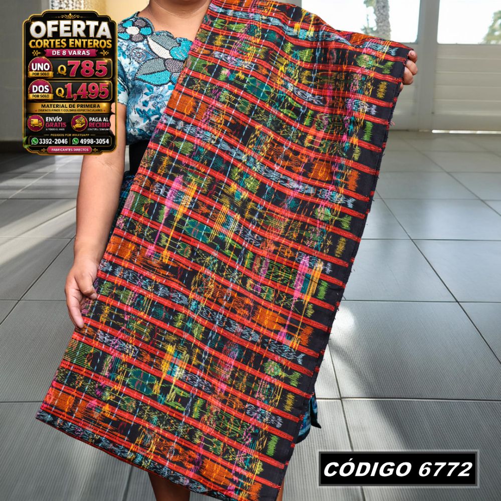 ✨ Corte Típico Hilo Alemán 8 Varas — Q785 | COD 6772