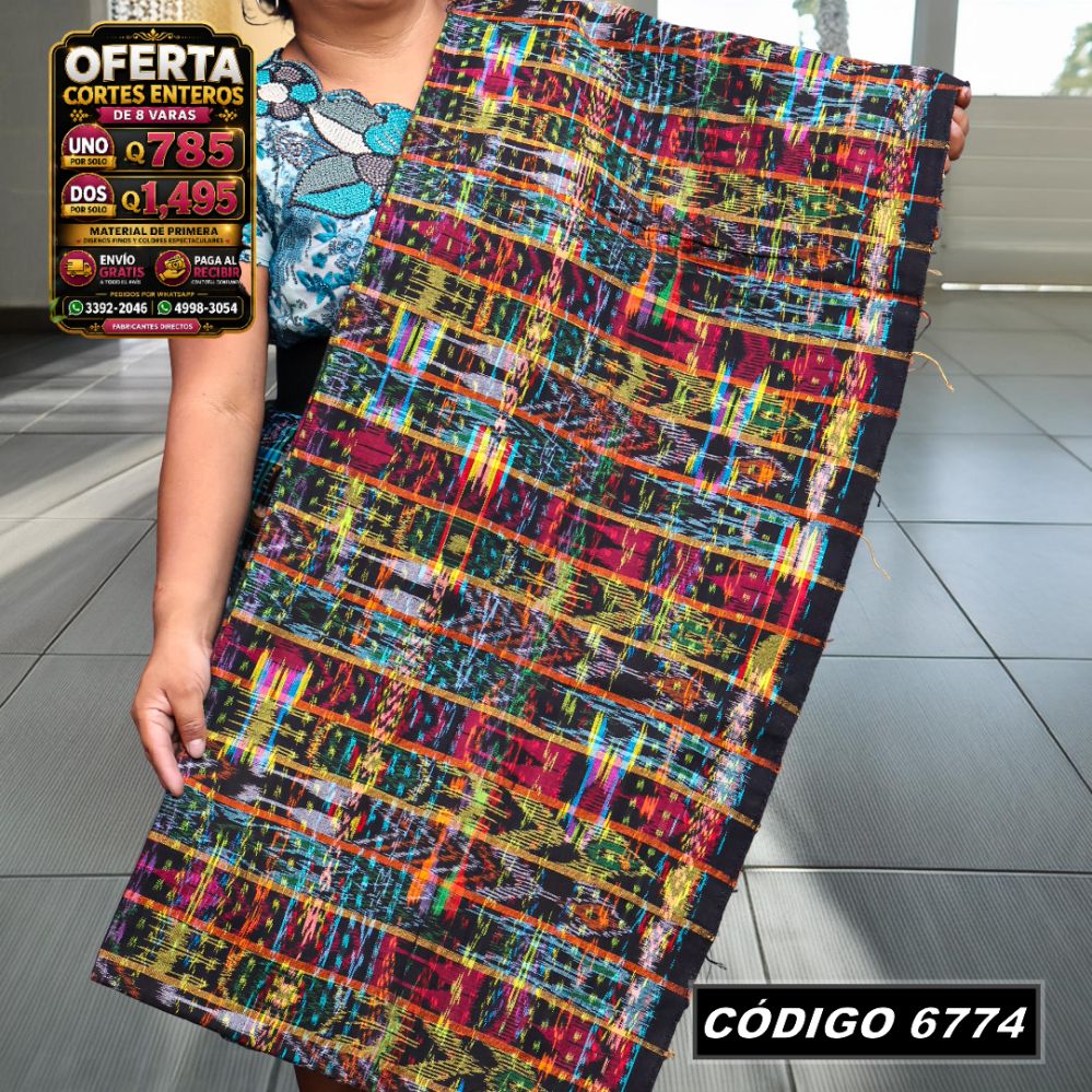 ✨ Corte Típico Hilo Alemán 8 Varas — Q785 | COD 6774
