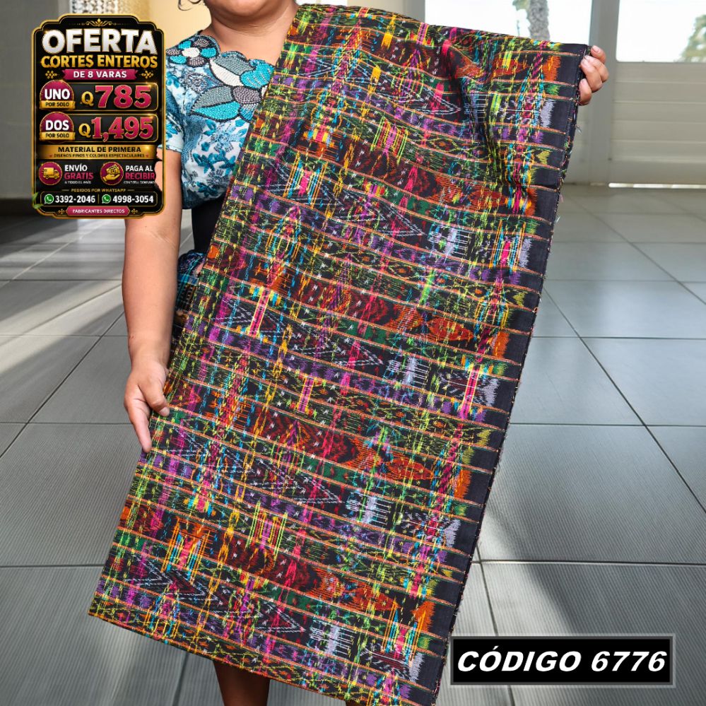 ✨ Corte Típico Hilo Alemán 8 Varas — Q785 | COD 6776