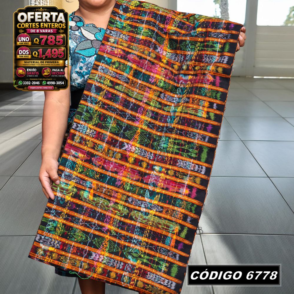 ✨ Corte Típico Hilo Alemán 8 Varas — Q785 | COD 6778