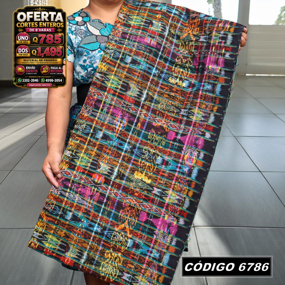 ✨ Corte Típico Hilo Alemán 8 Varas — Q785 | COD 6786