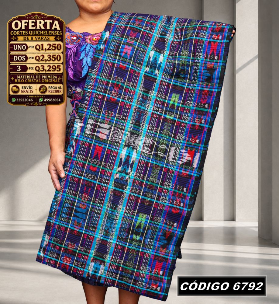 ✨ Corte Típico Hilo de Cristal de Primera 8 Varas — Q1,385 | COD 6792
