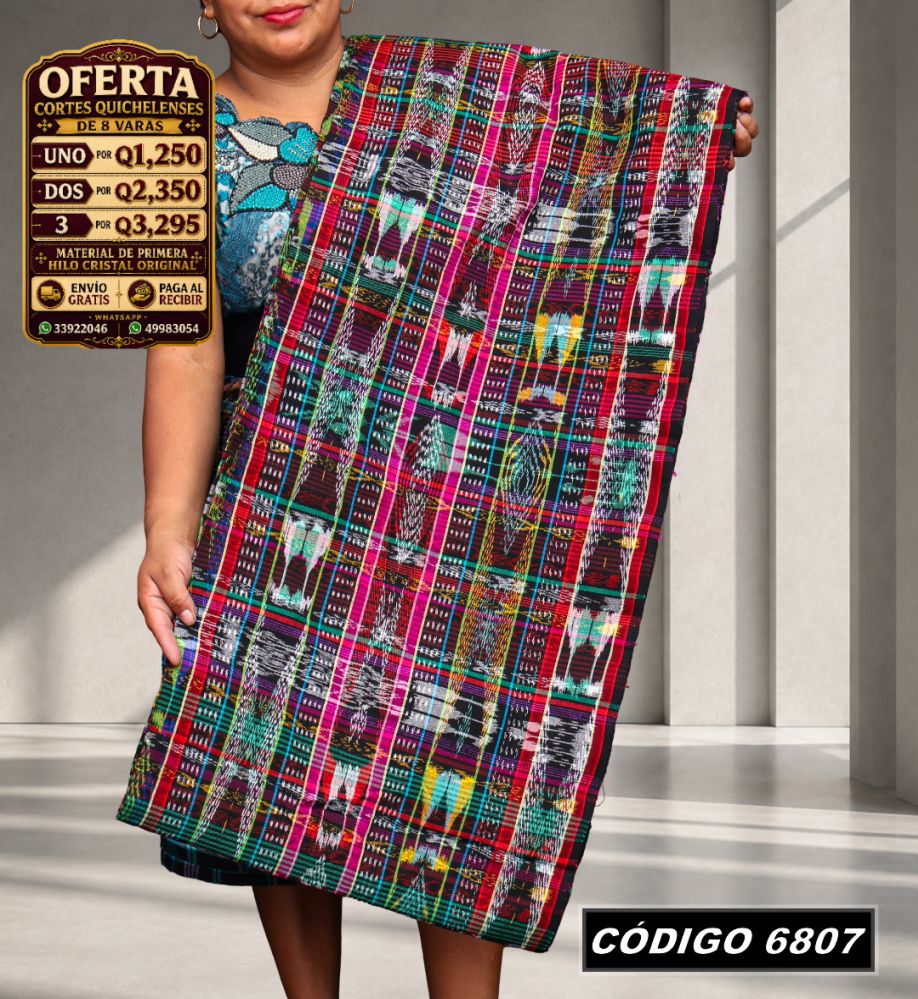 ✨ Corte Típico Hilo de Cristal de Primera 8 Varas — Q1,250 | COD 6807
