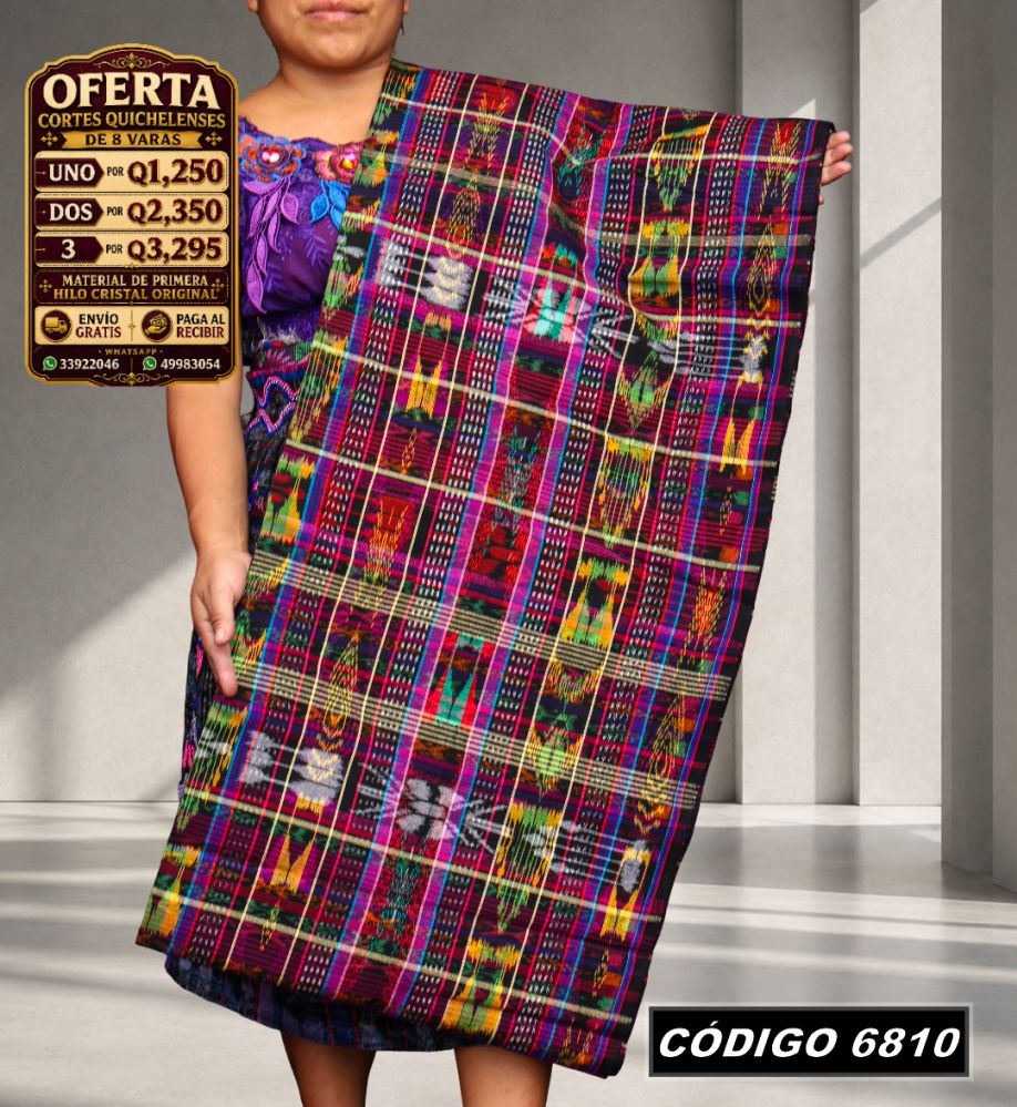 ✨ Corte Típico Hilo de Cristal de Primera 8 Varas — Q1,385 | COD 6810