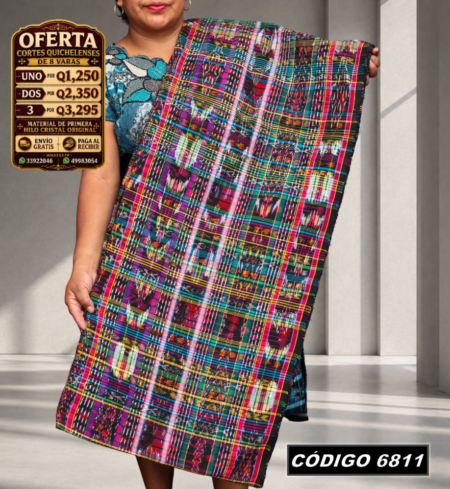 ✨ Corte Típico Hilo de Cristal de Primera 8 Varas — Q1,385 | COD 6811