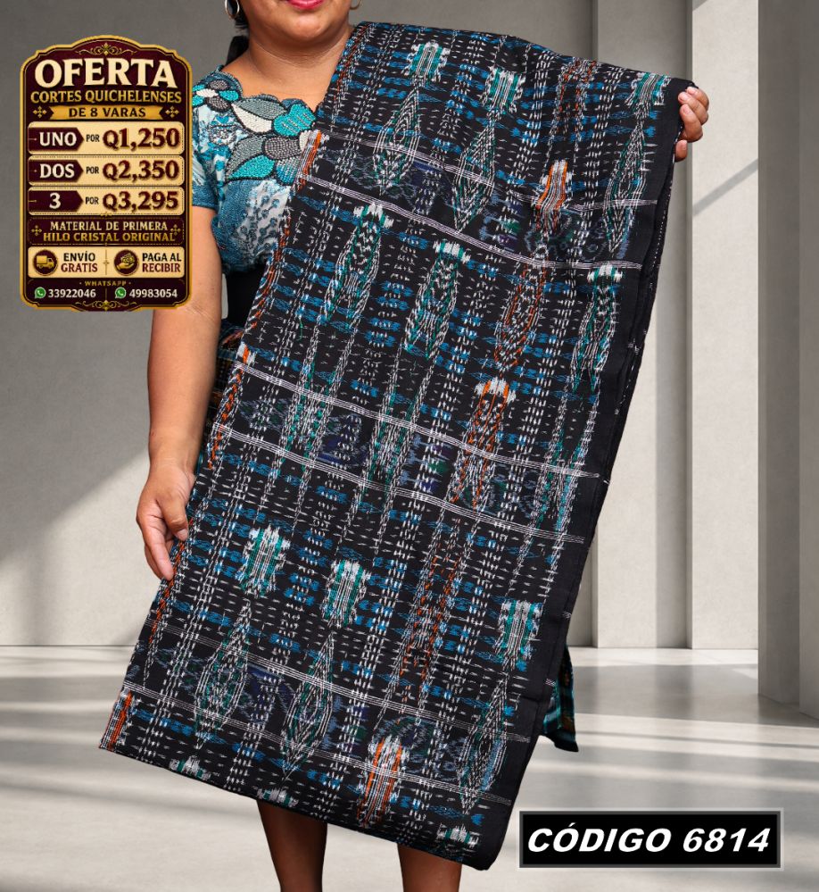 ✨ Corte Típico Hilo de Cristal de Primera 8 Varas — Q1,385 | COD 6814