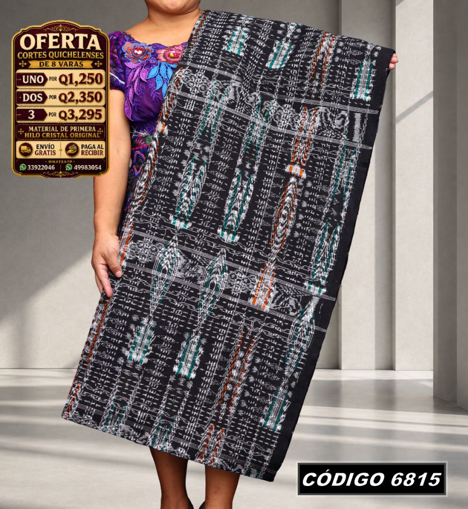 ✨ Corte Típico Hilo de Cristal de Primera 8 Varas — Q1,385 | COD 6815