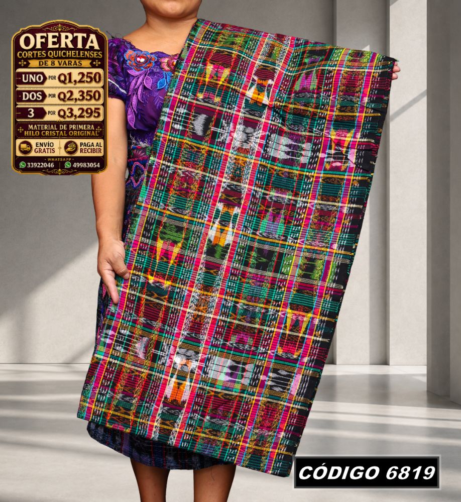 ✨ Corte Típico Hilo de Cristal de Primera 8 Varas — Q1,385 | COD 6819