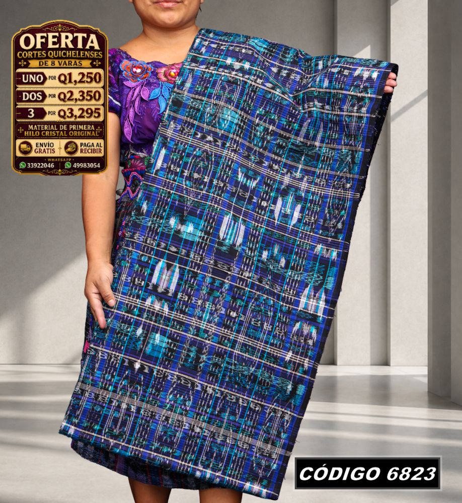 ✨ Corte Típico Hilo de Cristal de Primera 8 Varas — Q1,250 | COD 6823