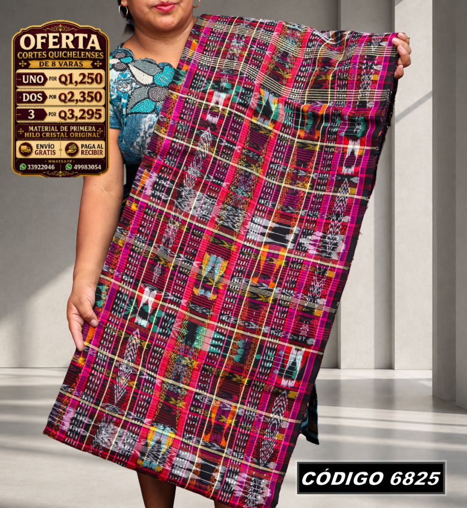 ✨ Corte Típico Hilo de Cristal de Primera 8 Varas — Q1,385 | COD 6825