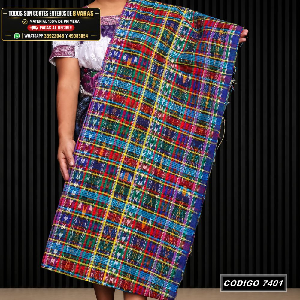 Corte Típico Quichelense de 8 Varas — Q550 | Diseño tradicional guatemalteco