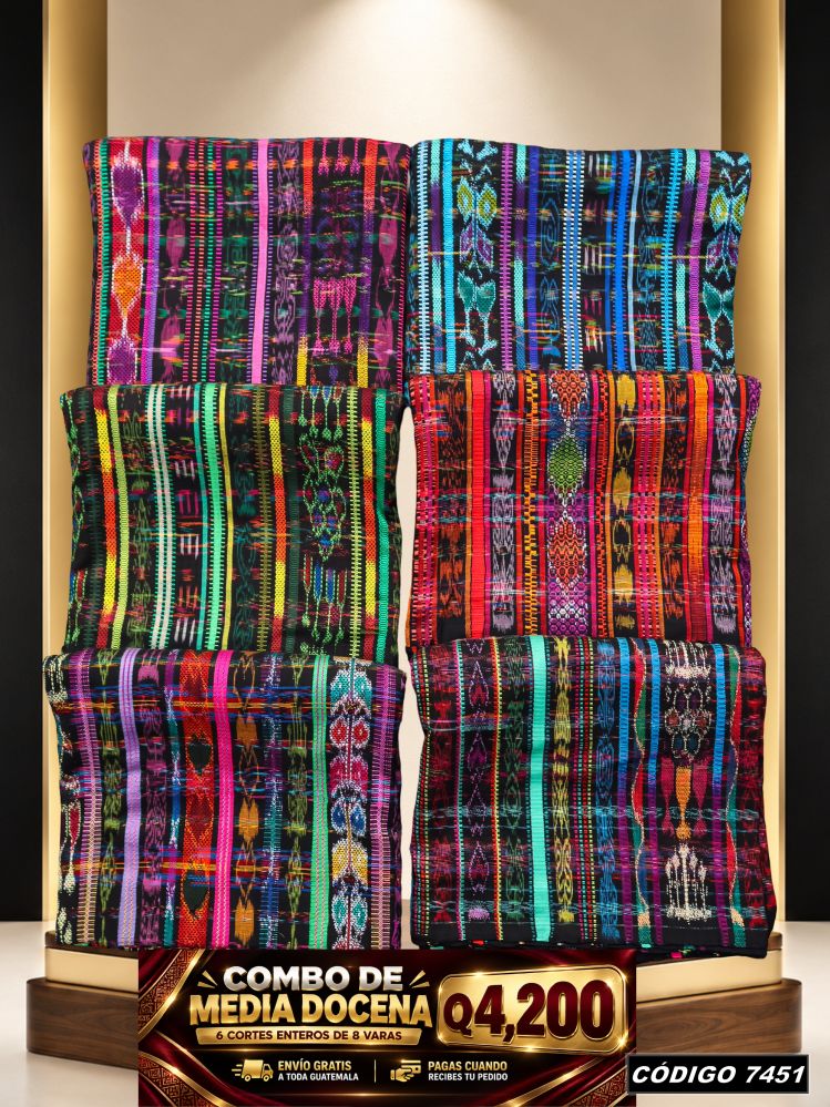 Combo 6 Cortes Típicos 8 Varas Q4,200 | Precio de fábrica | COD 7451 | Típicas Unidas