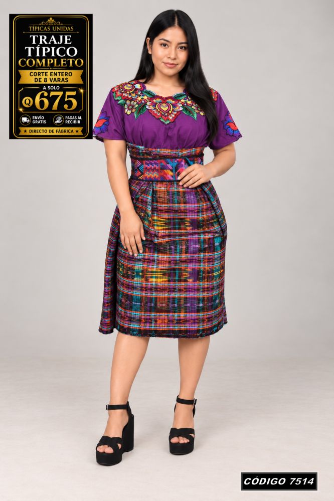 Traje Típico Diseño Nuevo precio Q1,350 código 7514 - Típicas Unidas Guatemala