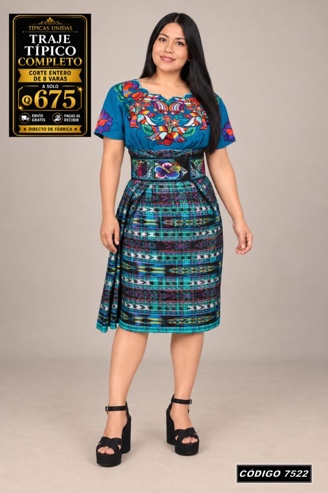 Traje Típico Diseño Nuevo precio Q1,350 código 7522 - Típicas Unidas Guatemala