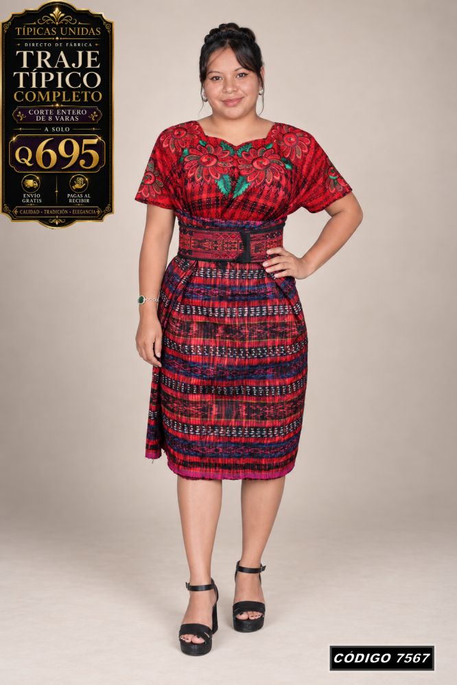 Traje Típico Diseño Nuevo precio Q1,350 código 7567 - Típicas Unidas Guatemala