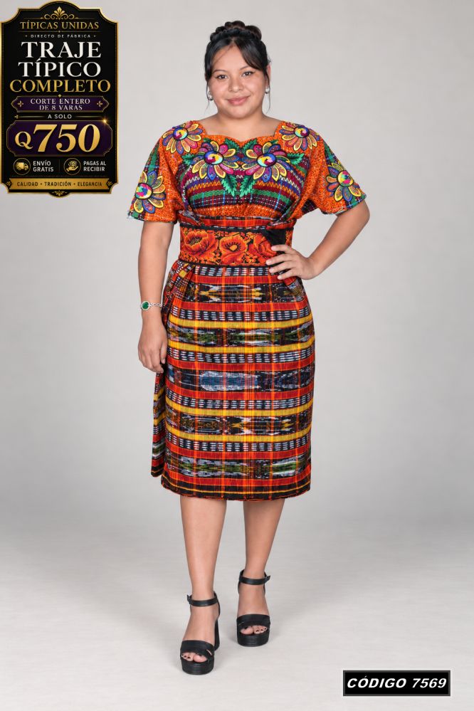 Traje Típico Diseño Nuevo precio Q1,350 código 7569 - Típicas Unidas Guatemala