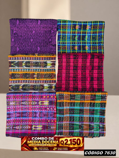 Combo 6 Cortes Típicos 8 Varas Q2,150 | Precio de fábrica | COD 7630 | Típicas Unidas