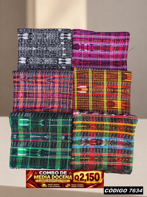 Combo 6 Cortes Típicos 8 Varas Q2,150 | Precio de fábrica | COD 7634 | Típicas Unidas