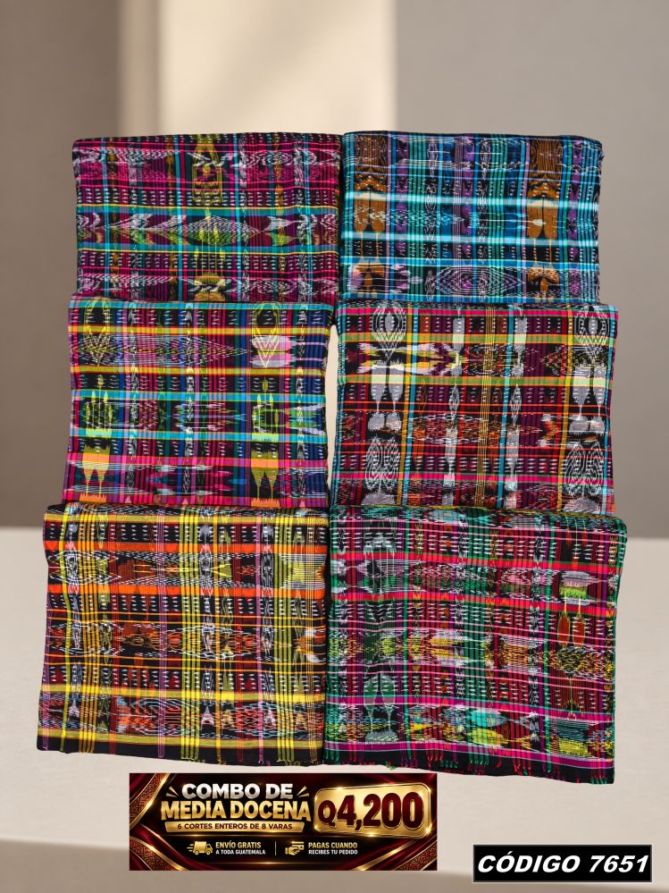 Combo 6 Cortes Típicos 8 Varas Q4,200 | Precio de fábrica | COD 7651 | Típicas Unidas
