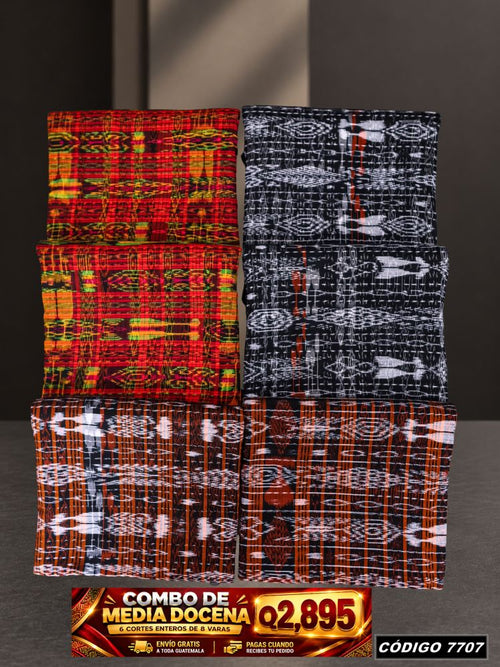 Combo 6 Cortes Típicos 8 Varas Q2,895 | Precio de fábrica | COD 7707 | Típicas Unidas