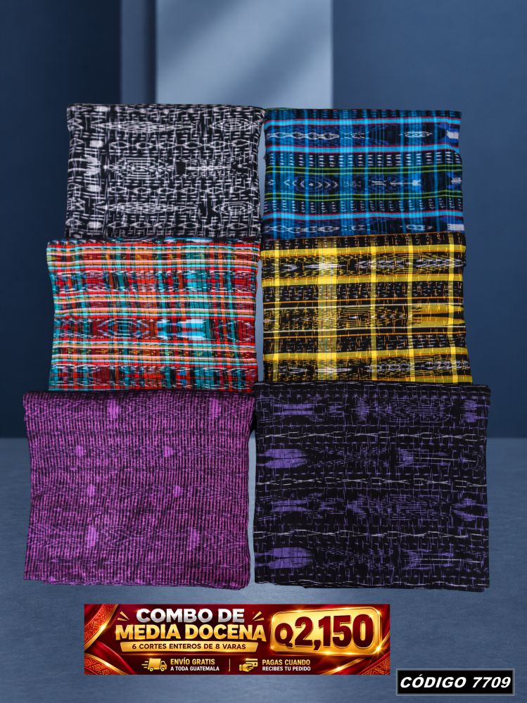 Combo 6 Cortes Típicos 8 Varas Q2,150 | Precio de fábrica | COD 7709 | Típicas Unidas