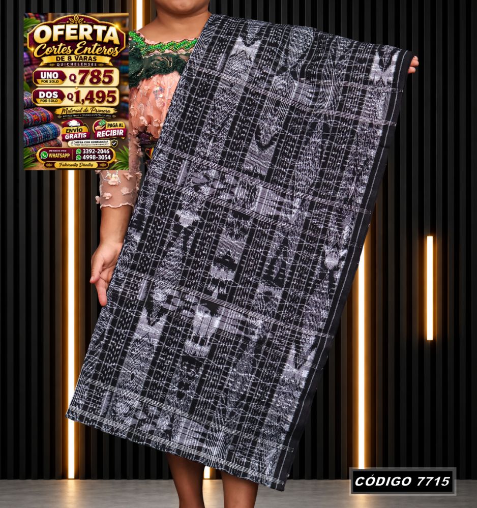 Corte Típico Quichelense de 8 Varas — Q785 | Diseño tradicional guatemalteco