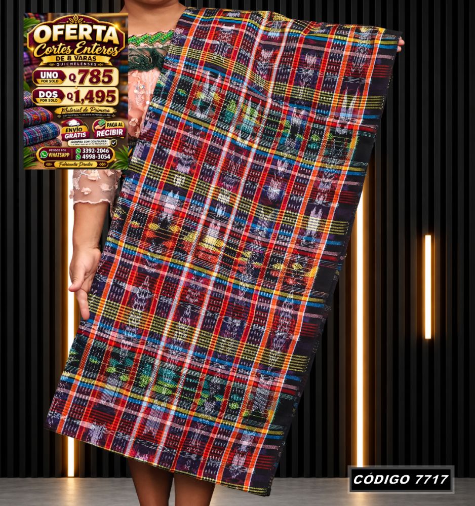 Corte Típico Quichelense de 8 Varas — Q785 | Diseño tradicional guatemalteco
