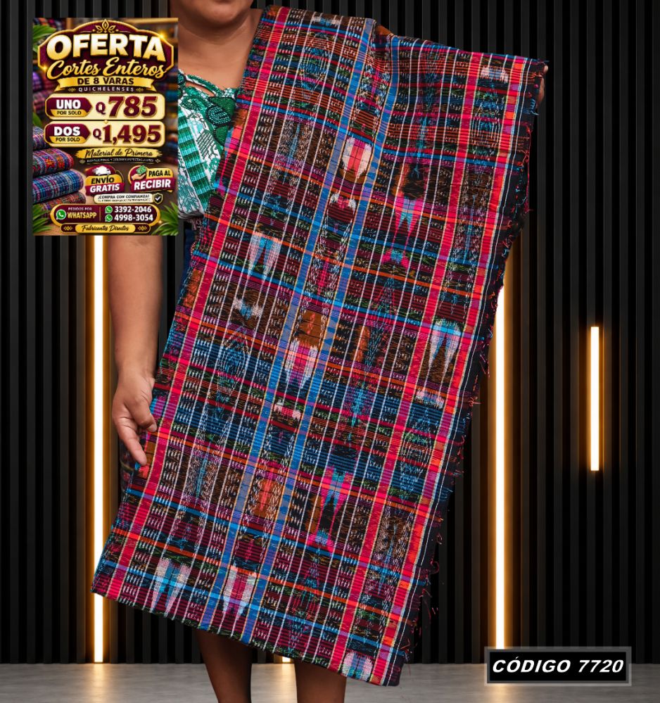 Corte Típico Quichelense de 8 Varas — Q785 | Diseño tradicional guatemalteco