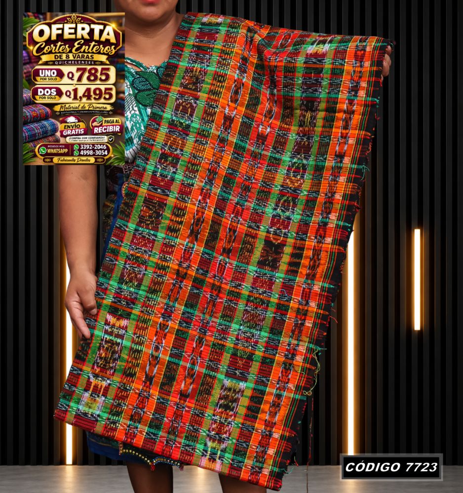 Corte Típico Quichelense de 8 Varas — Q785 | Diseño tradicional guatemalteco