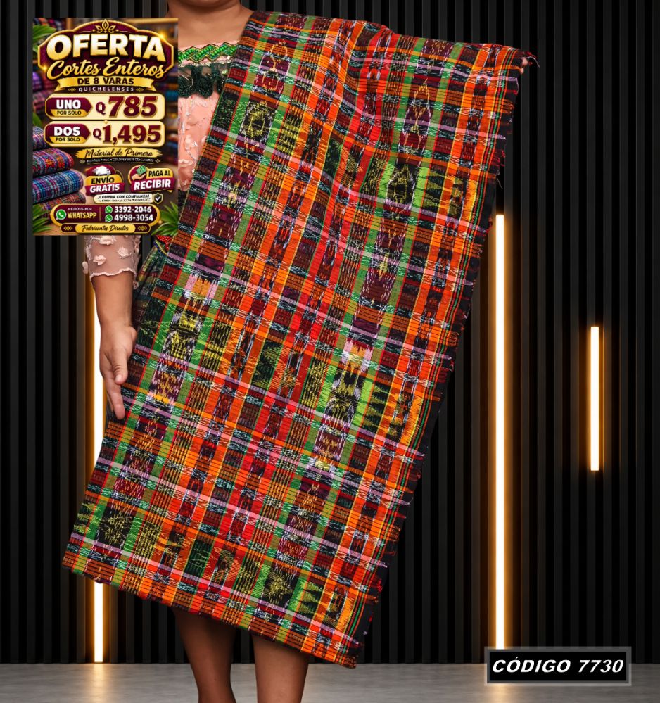 Corte Típico Quichelense de 8 Varas — Q785 | Diseño tradicional guatemalteco