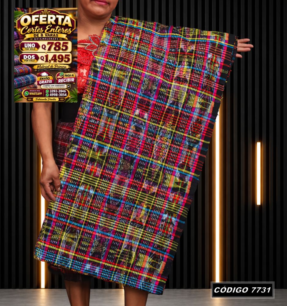 Corte Típico Quichelense de 8 Varas — Q785 | Diseño tradicional guatemalteco