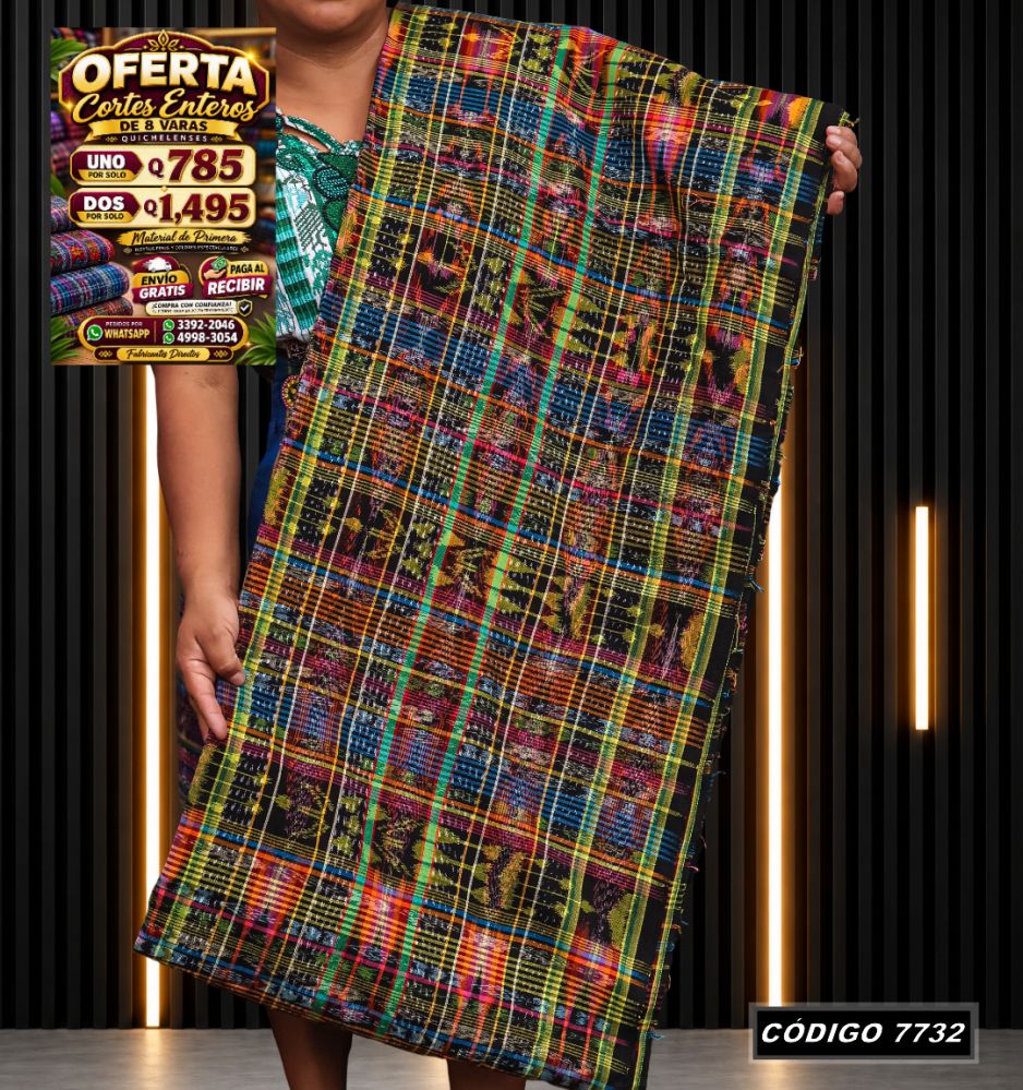 Corte Típico Quichelense de 8 Varas — Q785 | Diseño tradicional guatemalteco