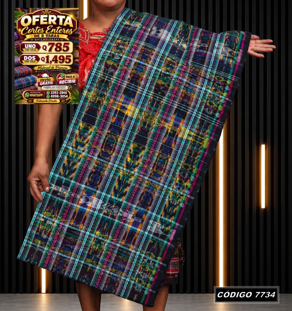 Corte Típico Quichelense de 8 Varas — Q785 | Diseño tradicional guatemalteco