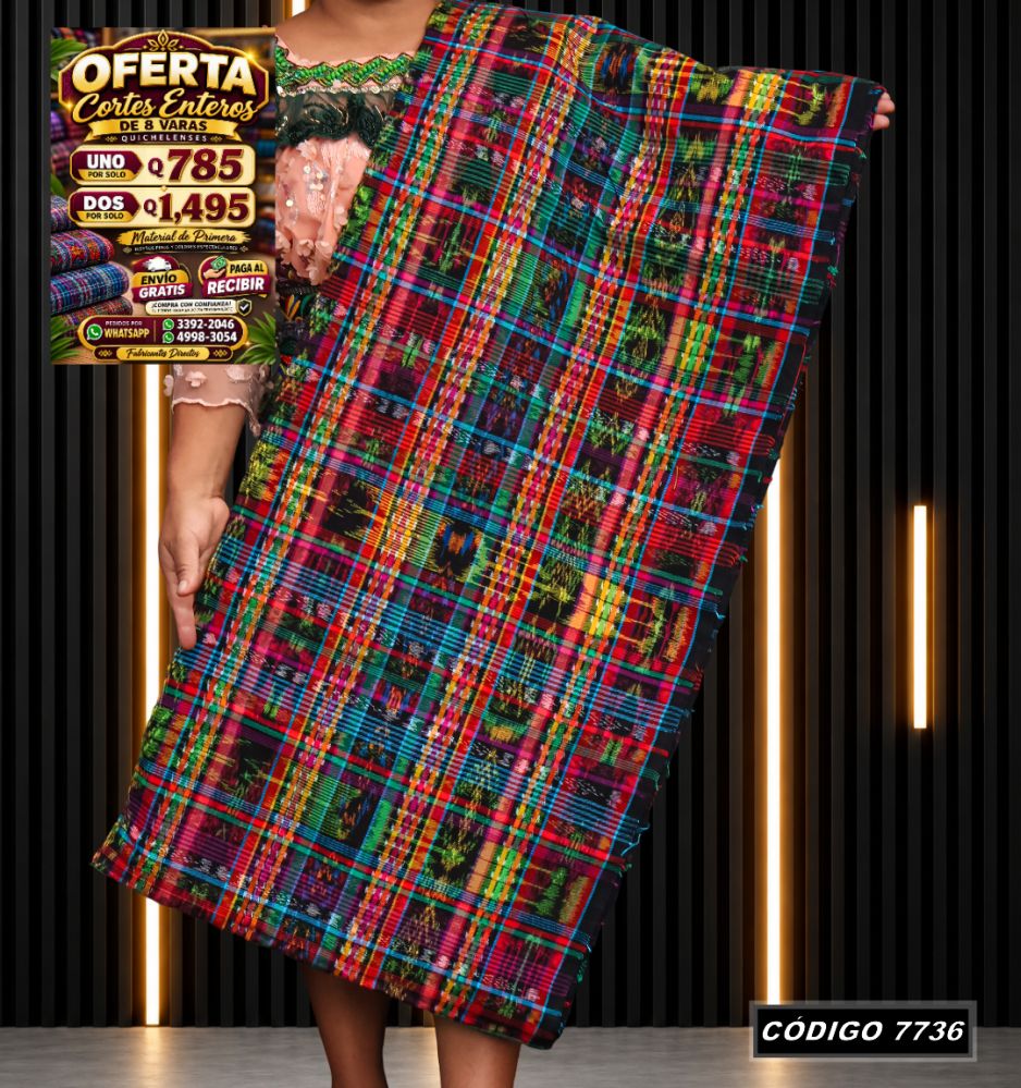 Corte Típico Quichelense de 8 Varas — Q785 | Diseño tradicional guatemalteco
