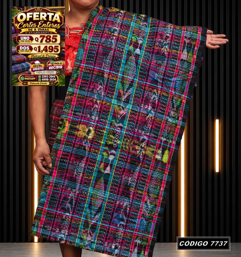 Corte Típico Quichelense de 8 Varas — Q785 | Diseño tradicional guatemalteco