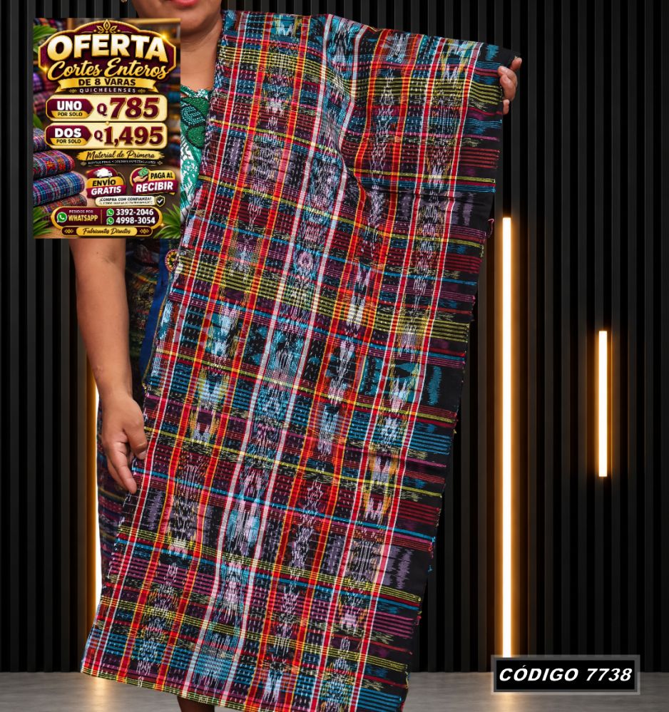 Corte Típico Quichelense de 8 Varas — Q785 | Diseño tradicional guatemalteco
