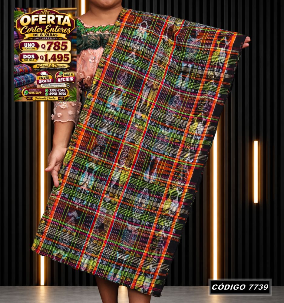 Corte Típico Quichelense de 8 Varas — Q785 | Diseño tradicional guatemalteco