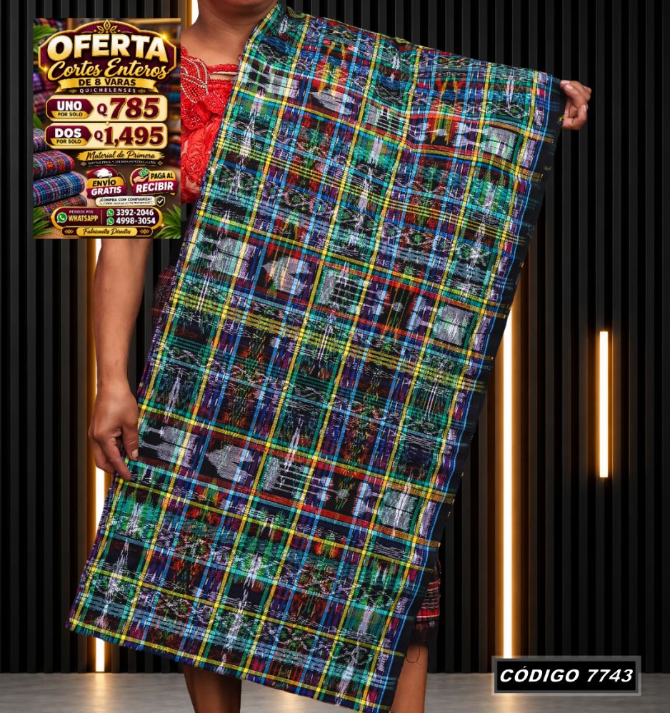 Corte Típico Quichelense de 8 Varas — Q785 | Diseño tradicional guatemalteco