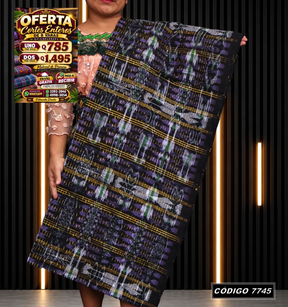 Corte Típico Quichelense de 8 Varas — Q785 | Diseño tradicional guatemalteco