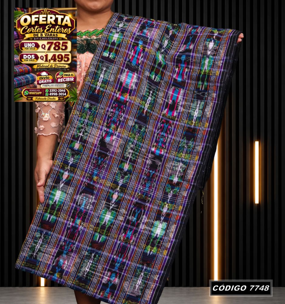 Corte Típico Quichelense de 8 Varas — Q785 | Diseño tradicional guatemalteco