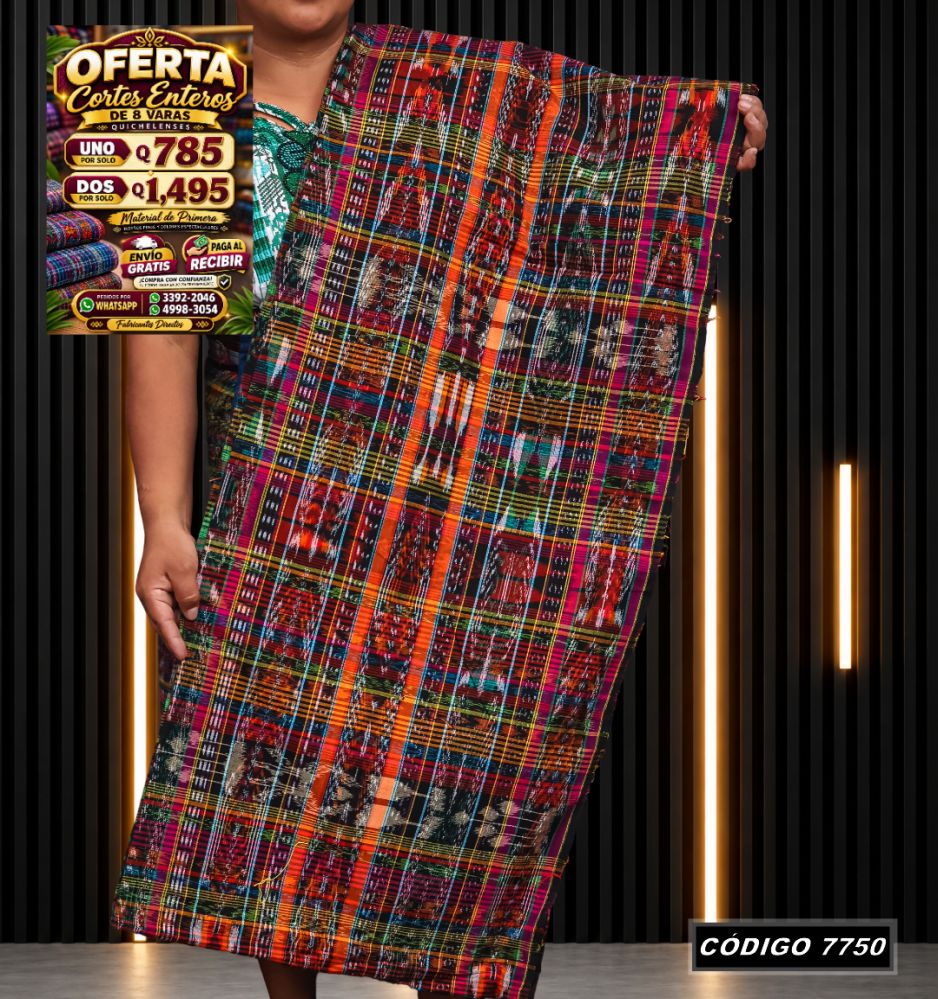 Corte Típico Quichelense de 8 Varas — Q785 | Diseño tradicional guatemalteco