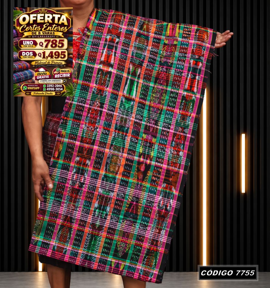 Corte Típico Quichelense de 8 Varas — Q785 | Diseño tradicional guatemalteco